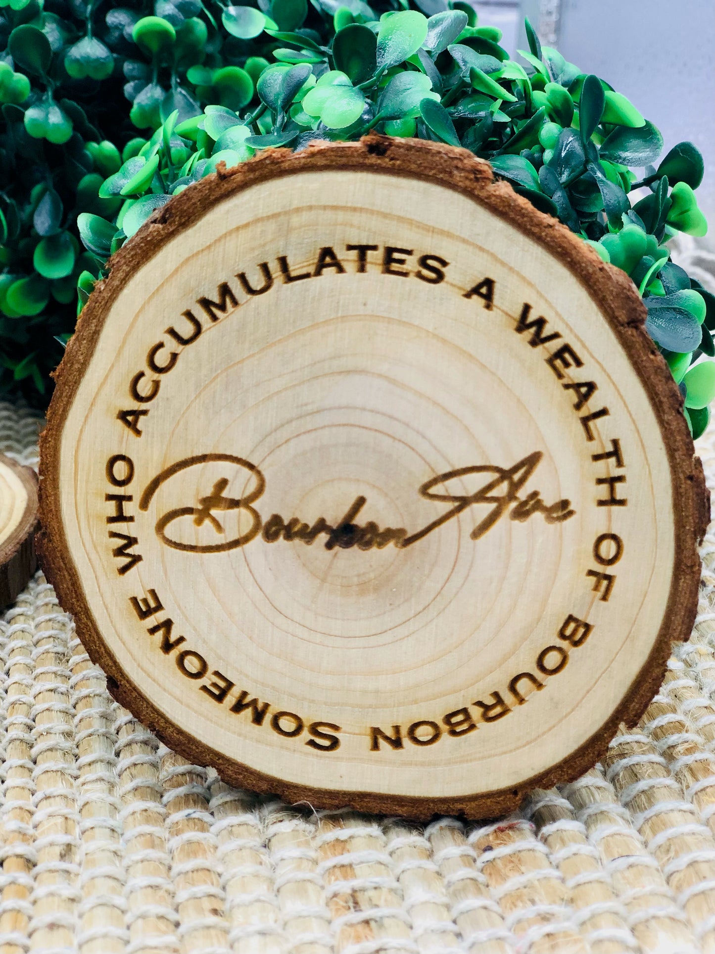 Bourbon Wooden Coasters