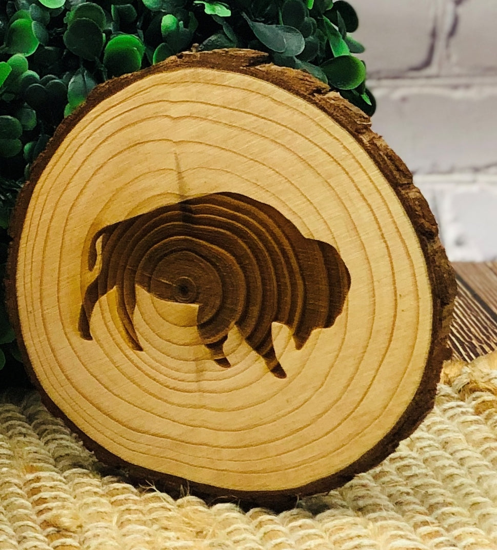 Buffalo Wooden Coasters